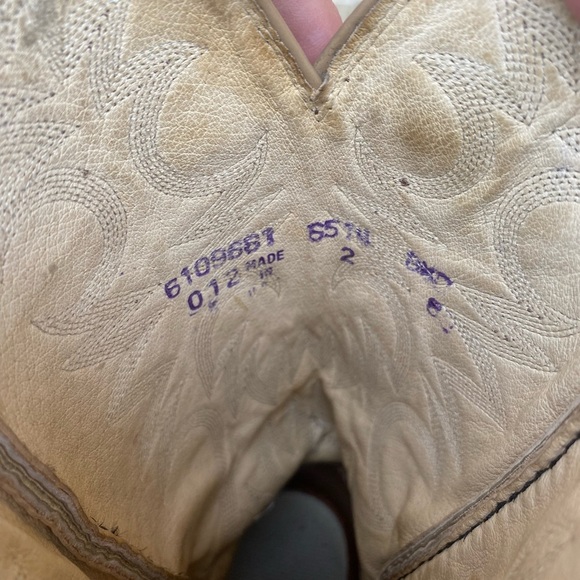 Dan Post snake skin 2 tone boots men’s SZ 9 - Picture 11 of 13